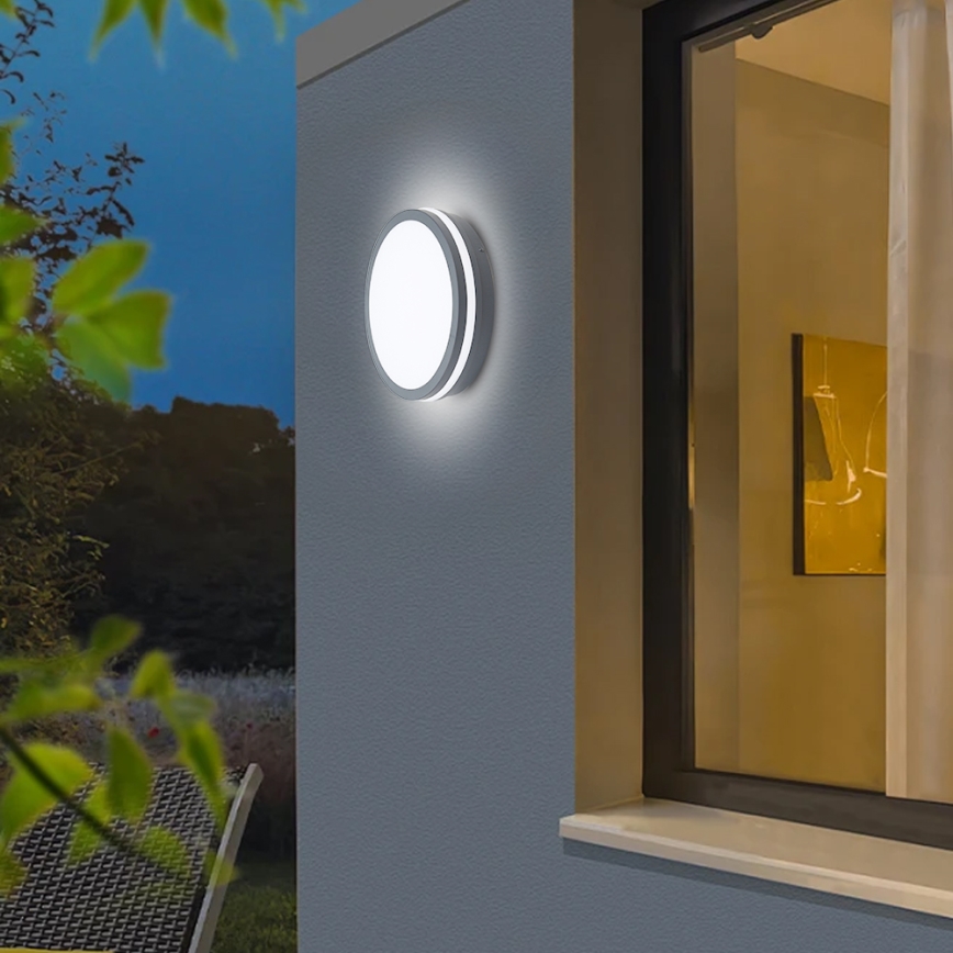 Brilagi - LED zunanja svetilka s senzorjem BENE LED/24W/230V, premer 26 cm, antracit, IP54