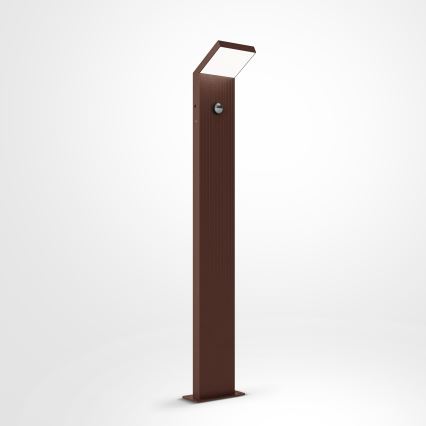 Brilagi - LED zunanja svetilka s senzorjem RIANO LED/8W/230V rjava IP65 80 cm