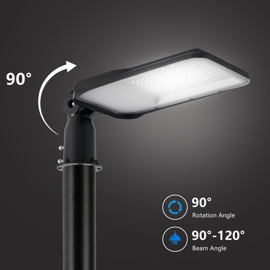 Brilagi - LED zunanja ulična svetilka s 3 m stebrom in zglobom URBANLIGHT LED/100W/230V črna IP65
