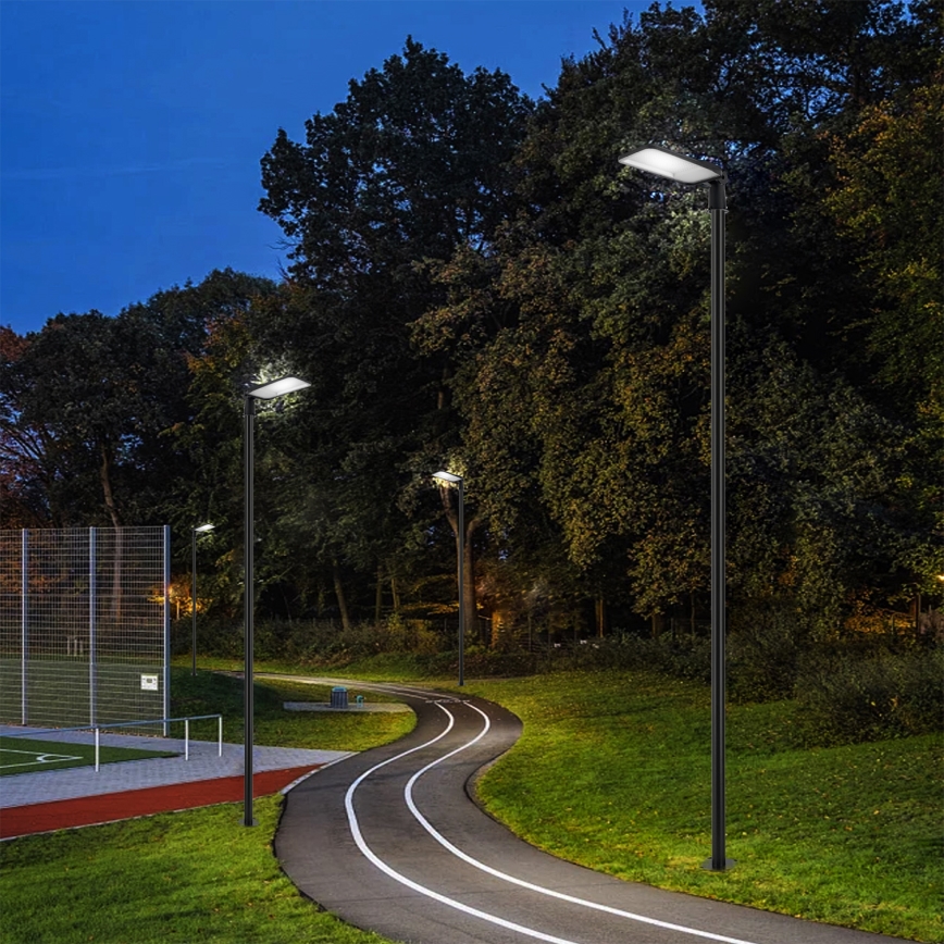 Brilagi - LED zunanja ulična svetilka s stebrom in zglobom 4 m URBANLIGHT LED/200W/230V črna IP65