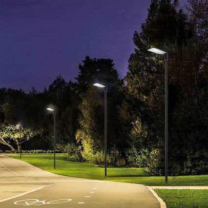 Brilagi - LED zunanja ulična svetilka s stebrom in zglobom 4 m URBANLIGHT LED/200W/230V črna IP65