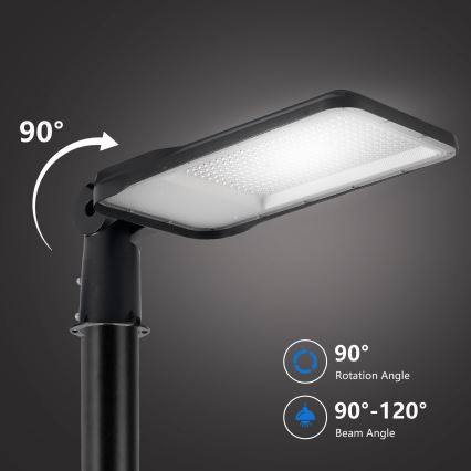 Brilagi - LED zunanja ulična svetilka s stebrom in zglobom 4 m URBANLIGHT LED/200W/230V črna IP65
