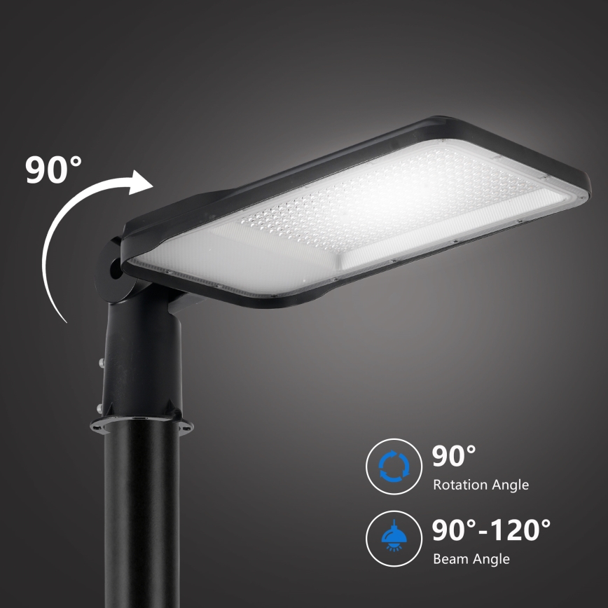 Brilagi - LED zunanja ulična svetilka s stebrom in zglobom 4 m URBANLIGHT LED/200W/230V črna IP65
