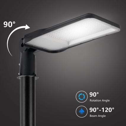 Brilagi - LED zunanja ulična svetilka s 3 m svetilnim drogom in nastavljivim členom URBANLIGHT LED/200W/230V črna IP65