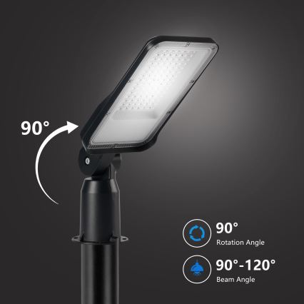 Brilagi - LED zunanja ulična svetilka s 3 m stebrom in nastavljivim sklepom URBANLIGHT LED/50W/230V črna IP65