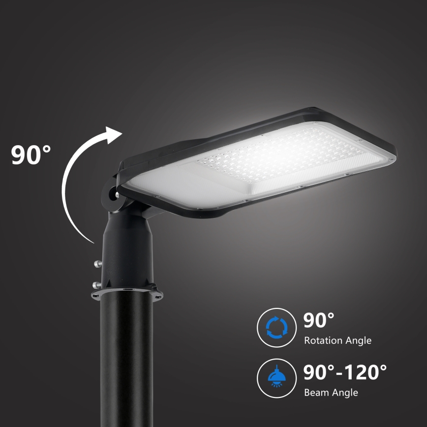 Brilagi - LED zunanja ulična svetilka s 4 m stebrom in zglobom URBANLIGHT LED/100W/230V črna IP65