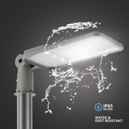 Brilagi - LED zunanja ulična svetilka s 3 m stebrom in zglobom URBANLIGHT LED/200W/230V siva IP65