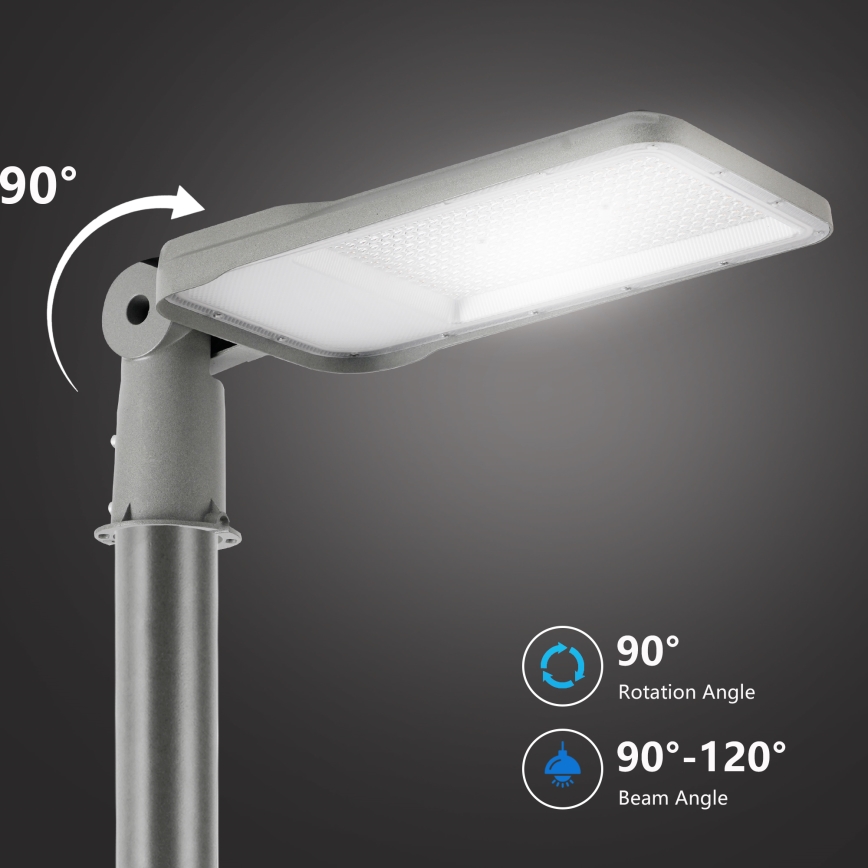Brilagi - LED zunanja ulična svetilka s 3 m stebrom in zglobom URBANLIGHT LED/200W/230V siva IP65