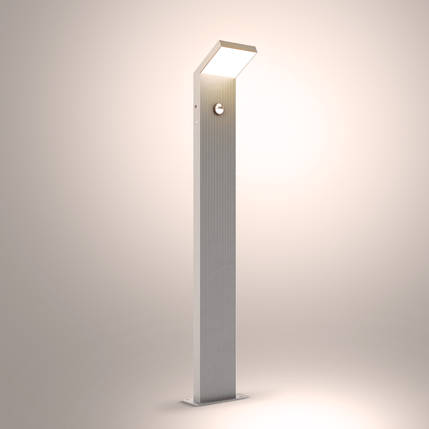 Brilagi - LED zunanja svetilka s senzorjem RIANO LED/8W/230V srebrna IP65