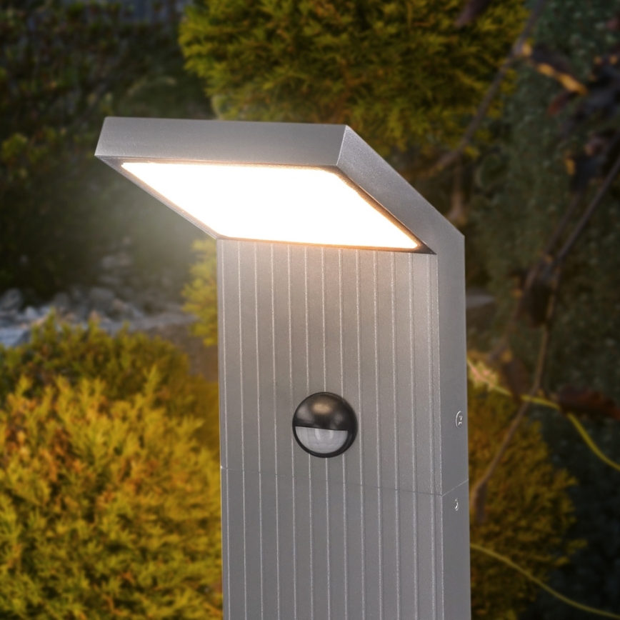 Brilagi - LED zunanja svetilka s senzorjem RIANO LED/8W/230V srebrna IP65