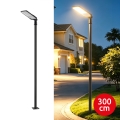 Brilagi - LED zunanja ulična svetilka s 3 m stebrom in zglobom URBANLIGHT LED/100W/230V črna IP65