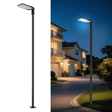 Brilagi - LED zunanja ulična svetilka s stebrom in zglobom 4 m URBANLIGHT LED/200W/230V črna IP65