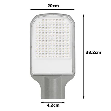 Brilagi - LED zunanja ulična svetilka URBANLIGHT LED/100W/230V siva IP65