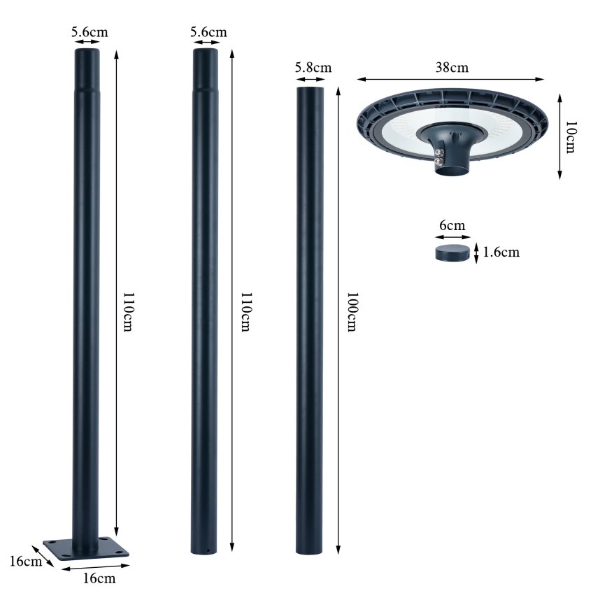 Brilagi - LED zunanja ulična svetilka URBANSPARK LED/120W/230V antracitna IP65