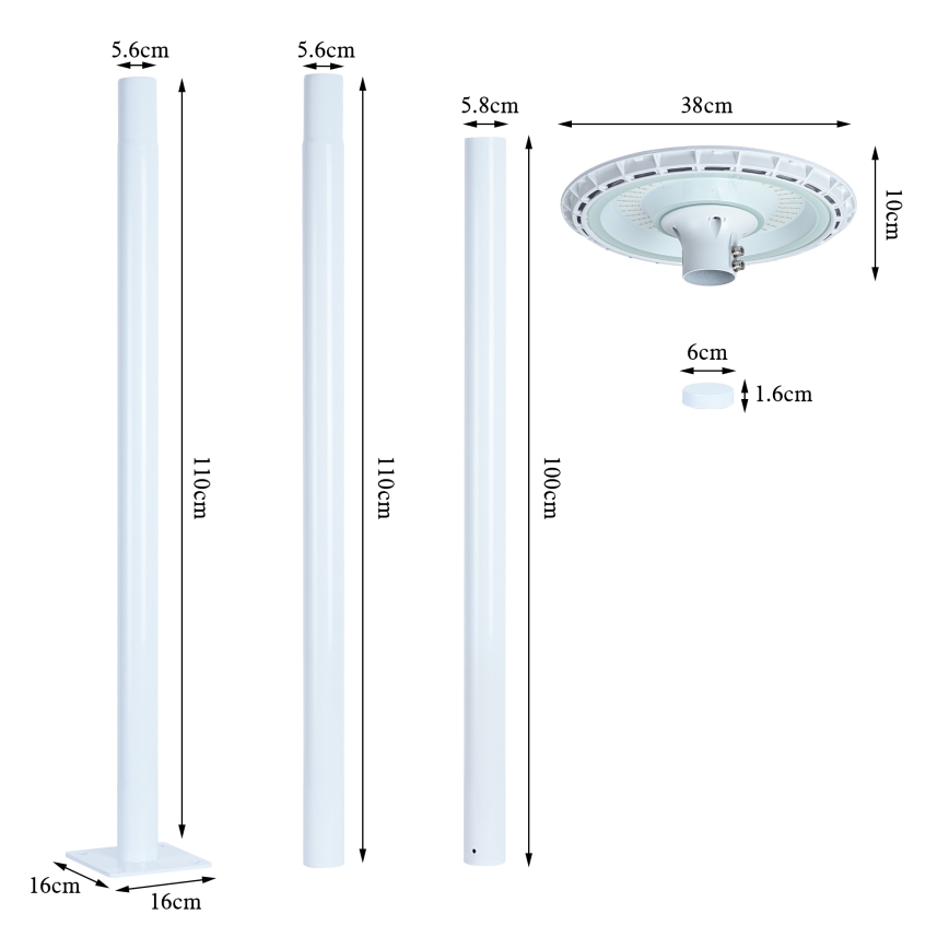Brilagi - LED zunanja ulična svetilka URBANSPARK LED/120W/230V bela IP65