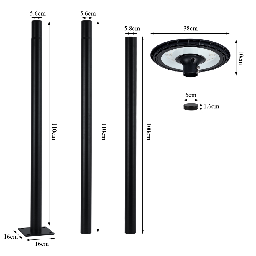 Brilagi - LED zunanja ulična svetilka URBANSPARK LED/60W/230V črna IP65