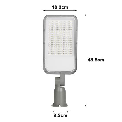 Brilagi - LED zunanja ulična svetilka z nastavljivim zglobom URBANLIGHT LED/100W/230V siva IP65