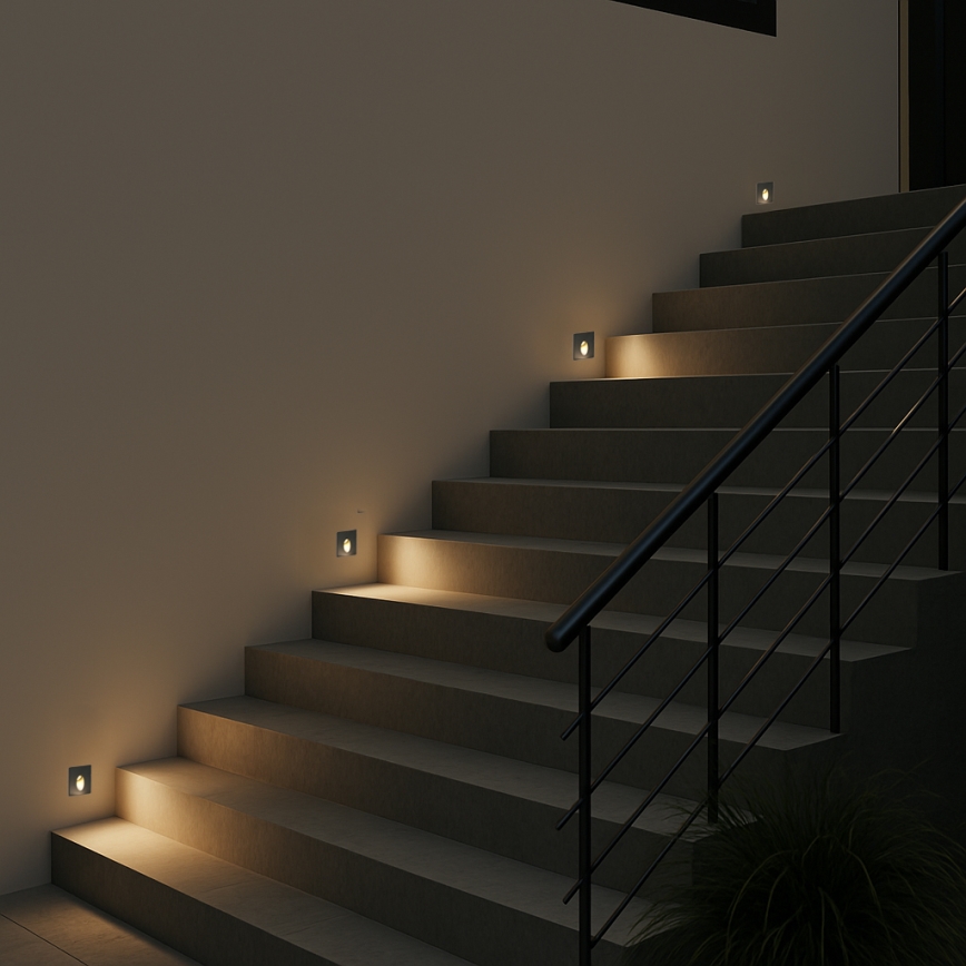 Brilagi - LED zunanja vgradna svetilka STAIRDOT LED/2W/230V črna IP65 kvadratna