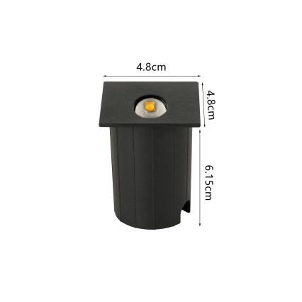 Brilagi - LED zunanja vgradna svetilka STAIRDOT LED/2W/230V črna IP65 kvadratna