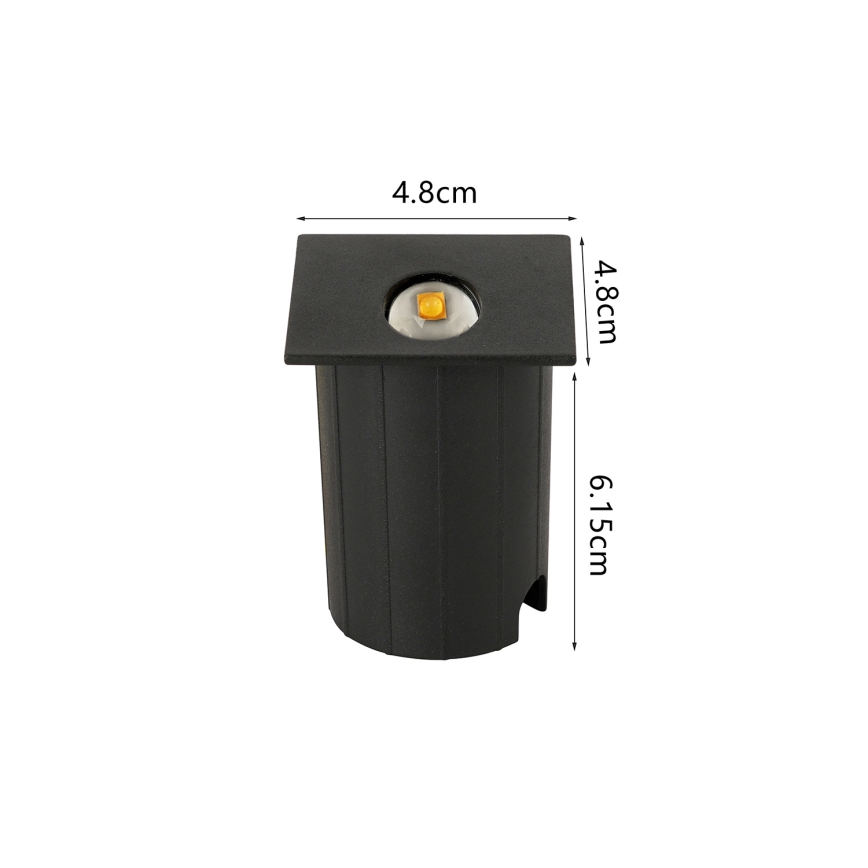 Brilagi - LED zunanja vgradna svetilka STAIRDOT LED/2W/230V črna IP65 kvadratna