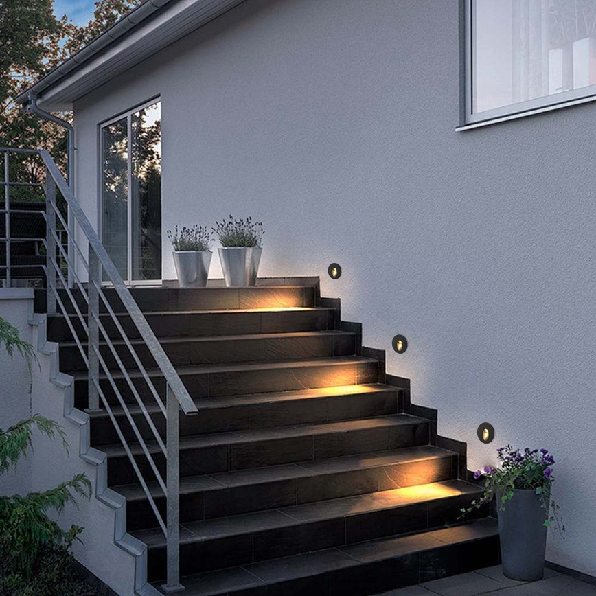 Brilagi - LED zunanja vgradna svetilka STAIRDOT LED/2W/230V črna IP65 okrogla