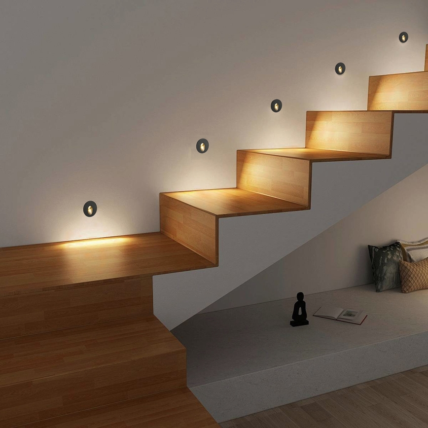 Brilagi - LED zunanja vgradna svetilka STAIRDOT LED/2W/230V črna IP65 okrogla