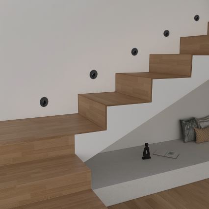 Brilagi - LED zunanja vgradna svetilka STAIRDOT LED/2W/230V črna IP65 okrogla