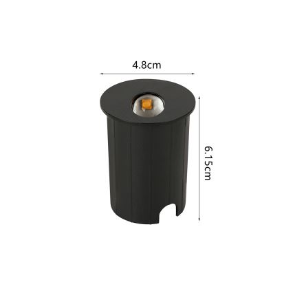 Brilagi - LED zunanja vgradna svetilka STAIRDOT LED/2W/230V črna IP65 okrogla