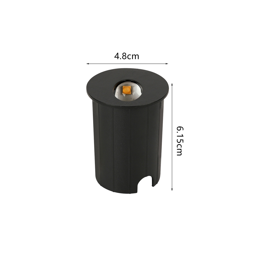 Brilagi - LED zunanja vgradna svetilka STAIRDOT LED/2W/230V črna IP65 okrogla