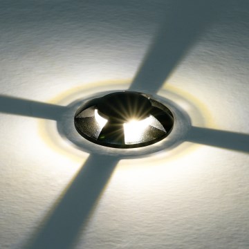 Brilagi - LED zunanja vgradna talna svetilka GROUNDRAY LED/1W/230V črna IP67
