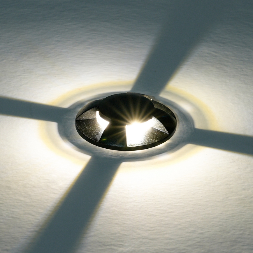 Brilagi - LED zunanja vgradna talna svetilka GROUNDRAY LED/1W/230V črna IP67