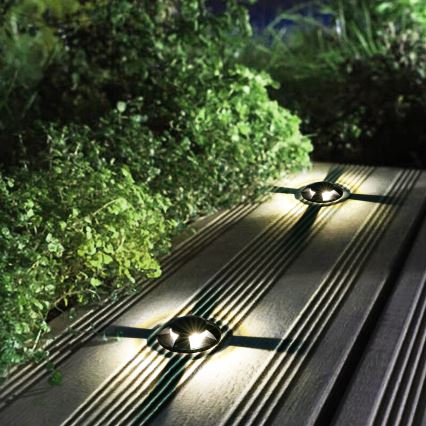 Brilagi - LED zunanja vgradna talna svetilka GROUNDRAY LED/1W/230V črna IP67