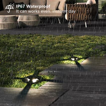 Brilagi - LED zunanja vgradna talna svetilka GROUNDRAY LED/1W/230V črna IP67