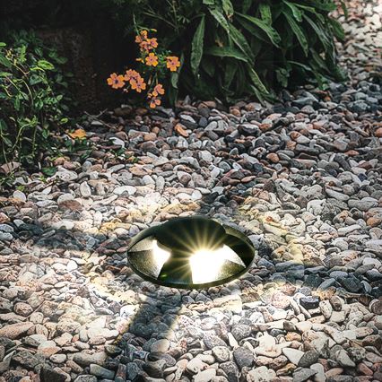 Brilagi - LED zunanja vgradna talna svetilka GROUNDRAY LED/1W/230V črna IP67