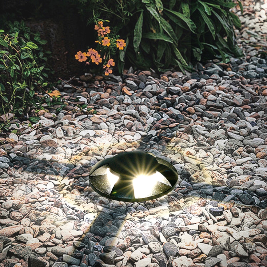 Brilagi - LED zunanja vgradna talna svetilka GROUNDRAY LED/1W/230V črna IP67