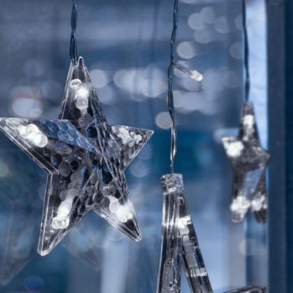 Brilagi - LED zunanja  zavesa 123xLED/3xAA/USB 3m IP44 hladna bela