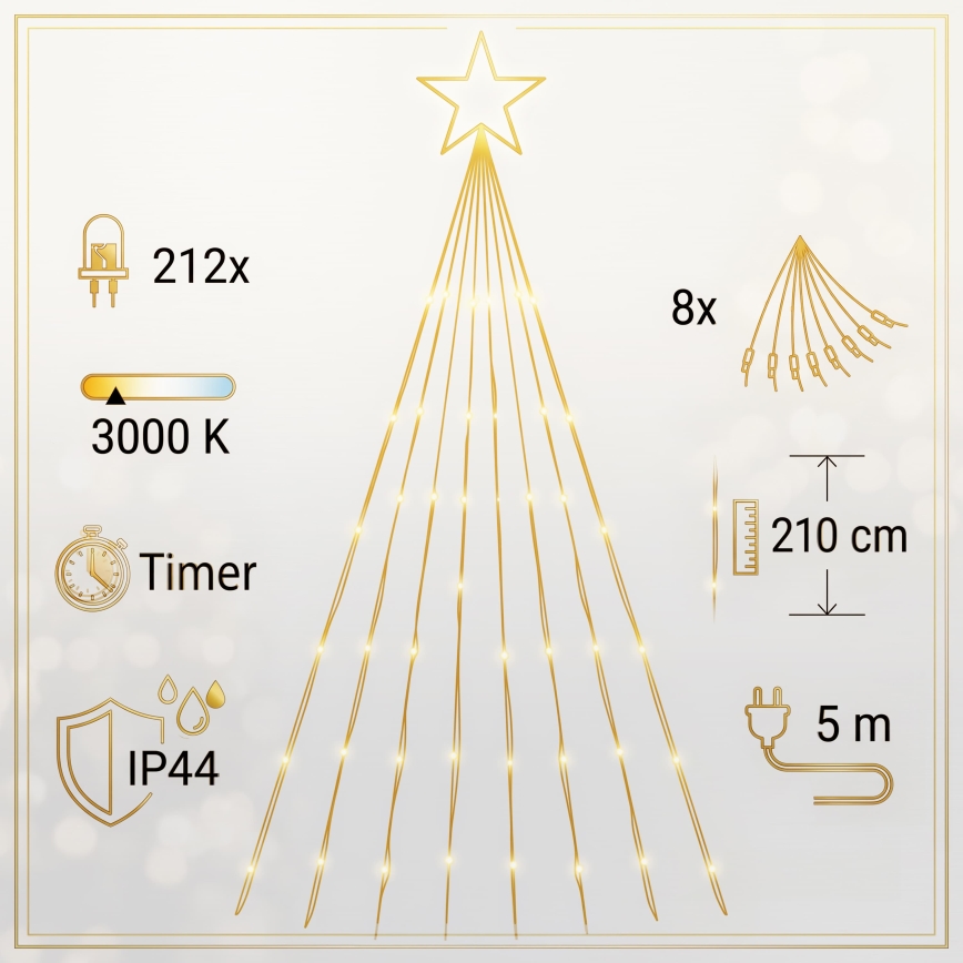 BRILAGI - LED zunanje božične lučke za smreko LED/1,6W/230V IP44