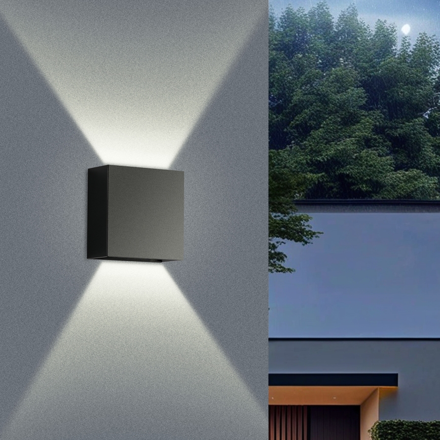 Brilagi - LED zunanje stensko svetilo DOUBLERAY LED/4W/230V črna IP65