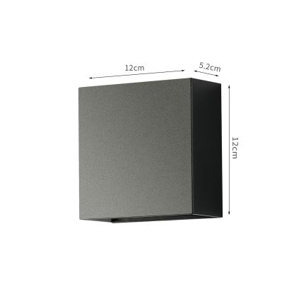 Brilagi - LED zunanje stensko svetilo DOUBLERAY LED/4W/230V črna IP65