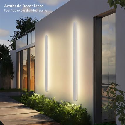 Brilagi - LED zunanji stenski svetilec LINEAR LED/32W/230V 3000K IP65 140 cm bela CRI 90