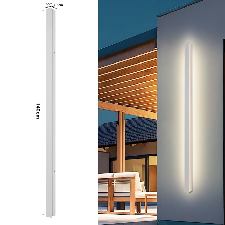 Brilagi - LED zunanji stenski svetilec LINEAR LED/32W/230V 3000K IP65 140 cm bela CRI 90