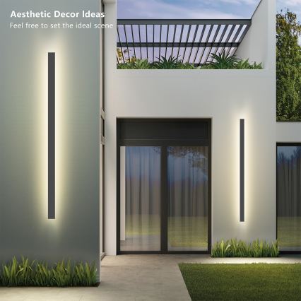Brilagi - LED zunanja stenska svetilka LINEAR LED/32W/230V 3000K IP65 140 cm antracit CRI 90