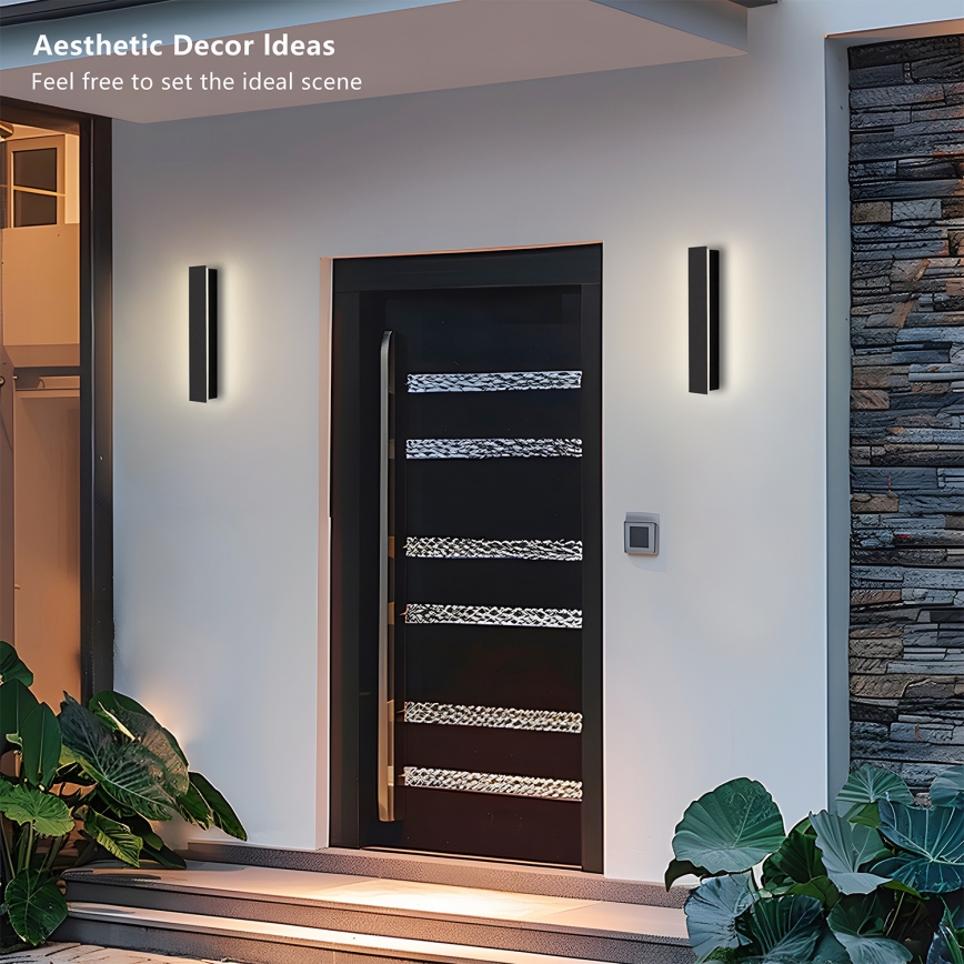 Brilagi - LED zunanje stensko svetilo LINEAR LED/8W/230V 4000K IP65 30 cm črna CRI 90