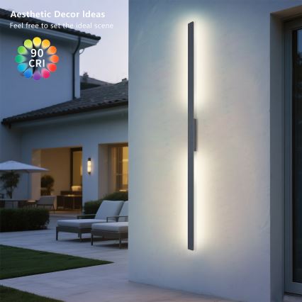 Brilagi - LED zunanje stensko svetilo LUNA LED/30W/230V 3000K IP65 150 cm antracit CRI 90