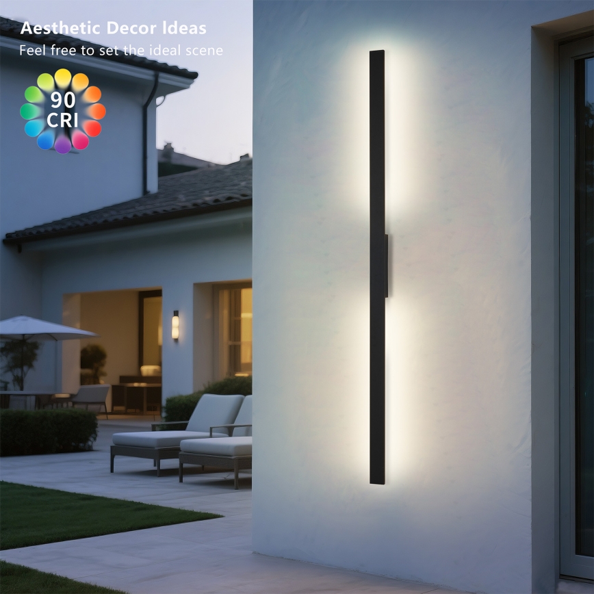 Brilagi - LED zunanje stensko svetilo LUNA LED/30W/230V 4000K IP65 150 cm črna CRI 90