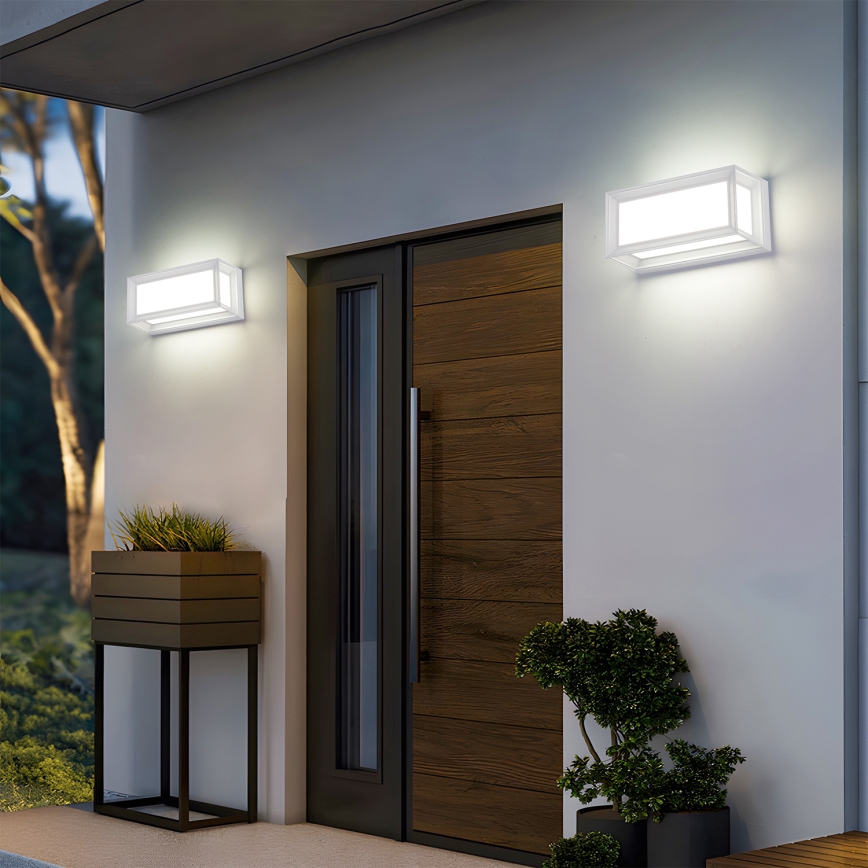 Brilagi - LED zunanja stenska svetilka PARKER LED/12W/230V 3000/4500/6000K bela IP44