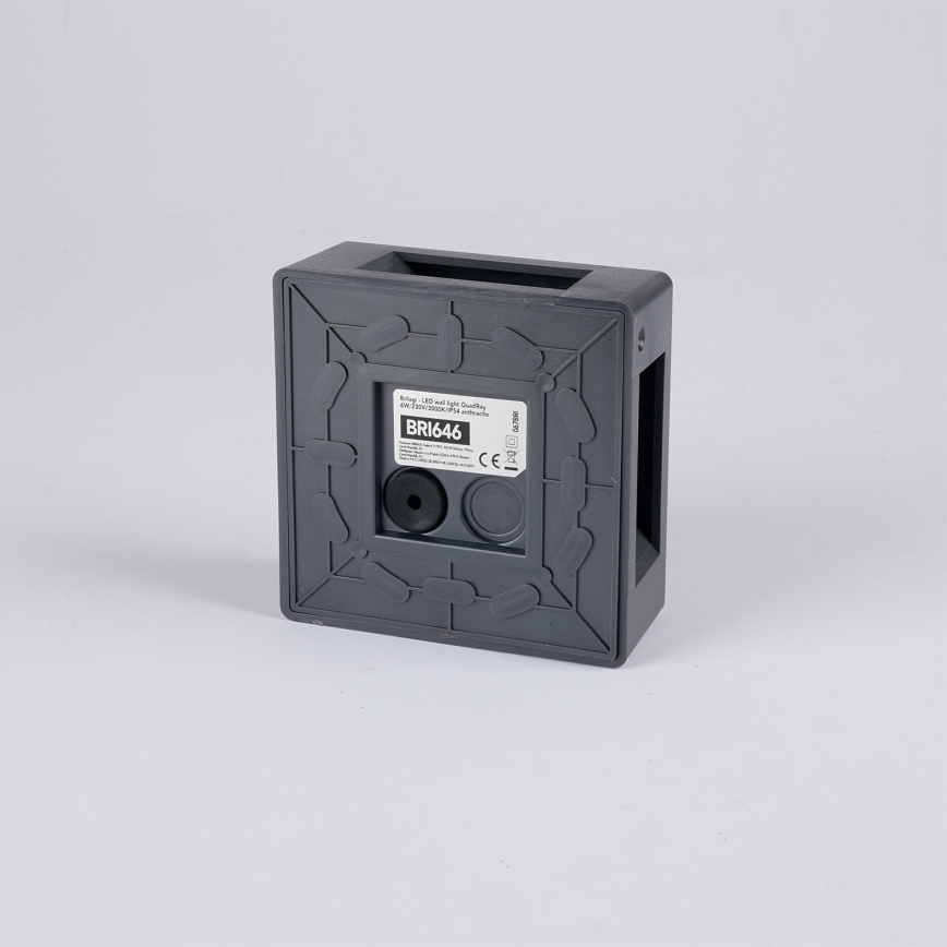 Brilagi - LED zunanje stensko svetilo QUADRAY LED/6W/230V antracit IP54