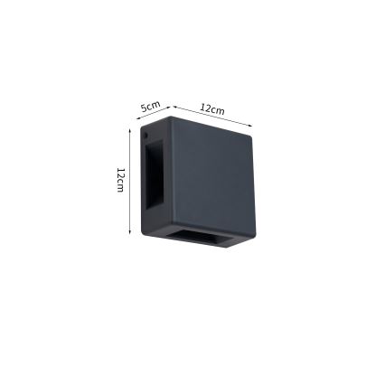 Brilagi - LED zunanje stensko svetilo QUADRAY LED/6W/230V antracit IP54