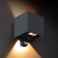 Brilagi - LED zunanje stensko svetilo s senzorjem CUBE LED/6W/230V antracitno IP65