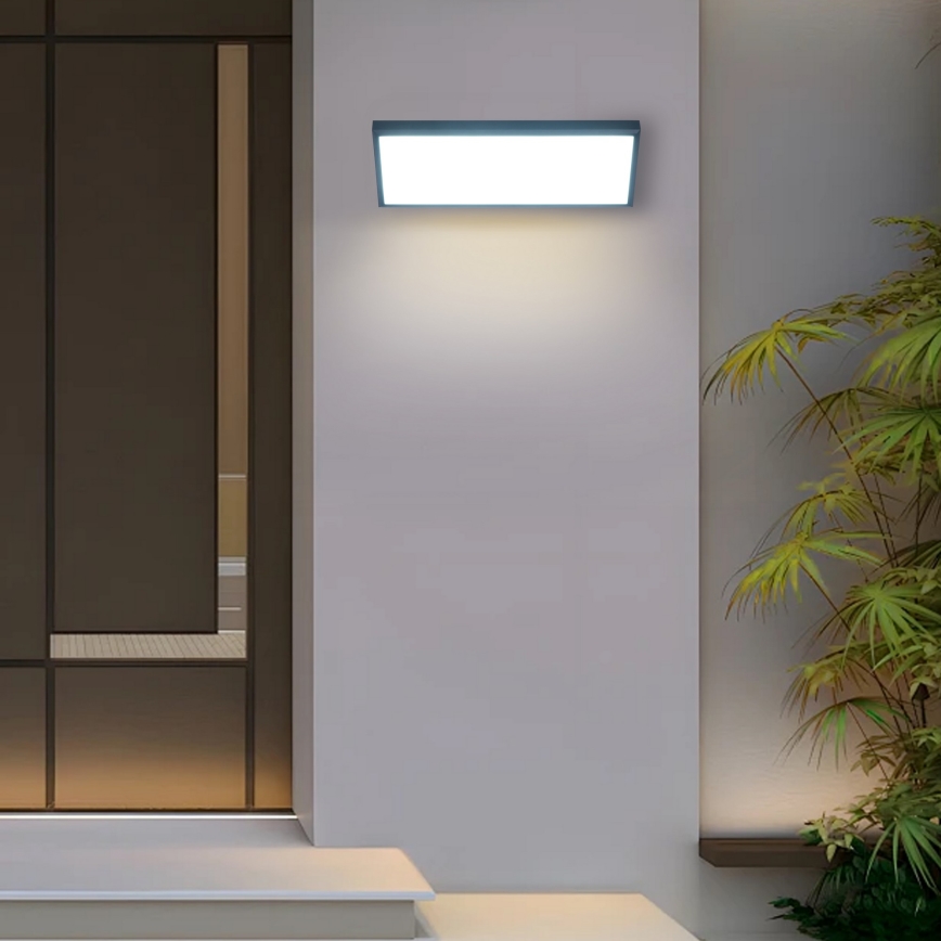 Brilagi - LED zunanja stenska svetilka s senzorjem TRIANGLE LED/42W/230V 45 cm antracitna IP65